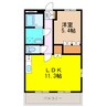 ベルメゾン久原 1LDKの間取り