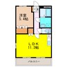 大村線/岩松駅 徒歩19分 2階 築13年 1LDKの間取り