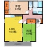 ロイヤルガーデン白岩　C棟 2LDKの間取り