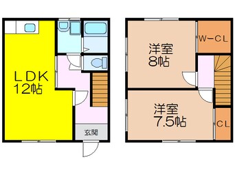 間取図 島原鉄道/有明湯江駅 車移動　11分4.1km 1-2階 築26年