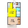 ファミール　オランジュ 1LDKの間取り