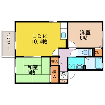 間取図 島原鉄道/愛野駅 徒歩12分 2階 築22年