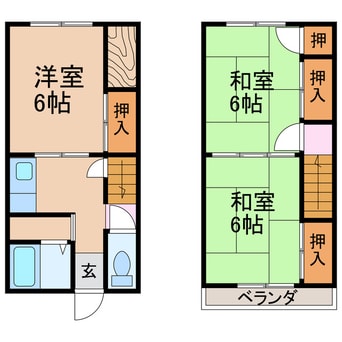 間取図 島原鉄道/幸駅 徒歩12分 1-2階 築40年