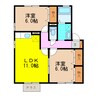 久良木ハイツⅡ 2LDKの間取り