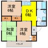 サニーサイド喜々津 3DKの間取り
