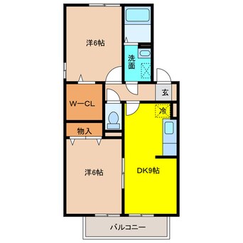 間取図 長崎県営バス(長崎市)/古賀 徒歩4分 2階 築21年