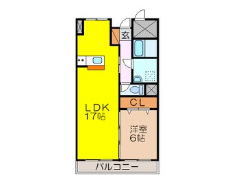 間取図 長崎本線/諫早駅 徒歩19分 3階 築22年