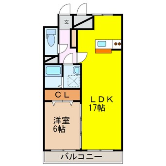 間取図 長崎本線/諫早駅 徒歩19分 11階 築22年
