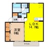 セジュールＴＯＭＯ 1LDKの間取り