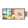 セジュールＩＺＵＭＩ 1Kの間取り