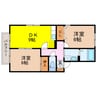 コスモス　B棟 2DKの間取り