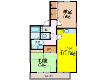 間取図 長崎本線/諫早駅 徒歩21分 2階 築28年