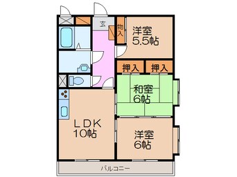 間取図 長崎本線/西諫早駅 徒歩11分 3階 築30年