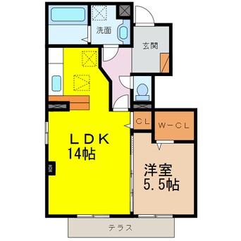 間取図 長崎本線/市布駅 徒歩18分 1階 築11年