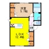 シャーメゾン　グリーン　Ａ棟 1LDKの間取り