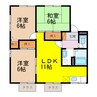 セジュール泉 3LDKの間取り