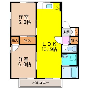 間取図 長崎県営バス(長崎市)/赤松 徒歩1分 1階 築30年