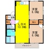 セジュール泉 2LDKの間取り