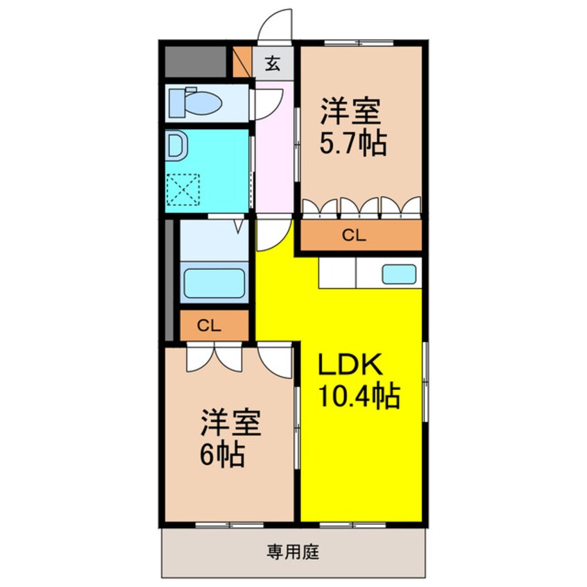 間取図 大村線/岩松駅 徒歩20分 1階 築13年