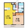 エトワール諫早 1LDKの間取り