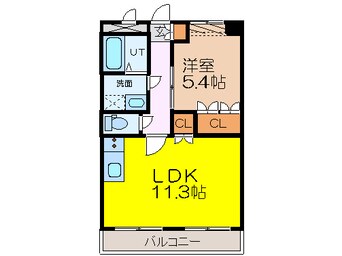 間取図 長崎県営バス（諫早市）/溝陸 徒歩4分 2階 築18年