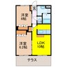 カーサ・ドルチェ 2LDKの間取り
