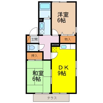 間取図 長崎本線/諫早駅 徒歩21分 1階 築28年