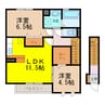 リッチアイリス 2LDKの間取り