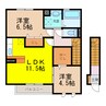 リッチアイリス 2LDKの間取り