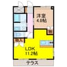 エンソララード 1LDKの間取り