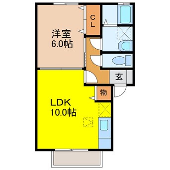 間取図 メルベーユ尾崎