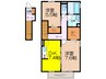 フィオーレ市布 2DKの間取り