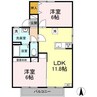 セジュール冨永 2LDKの間取り