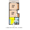 VIVIDマンション原口 2Kの間取り