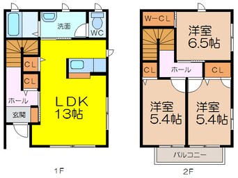 間取図 長崎本線/西諫早駅 徒歩19分 1-2階 築20年