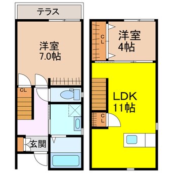 間取図 エクリュＭ＆Ｋ