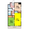 マンションミゾロク 2LDKの間取り
