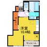 シャルール 1SRの間取り