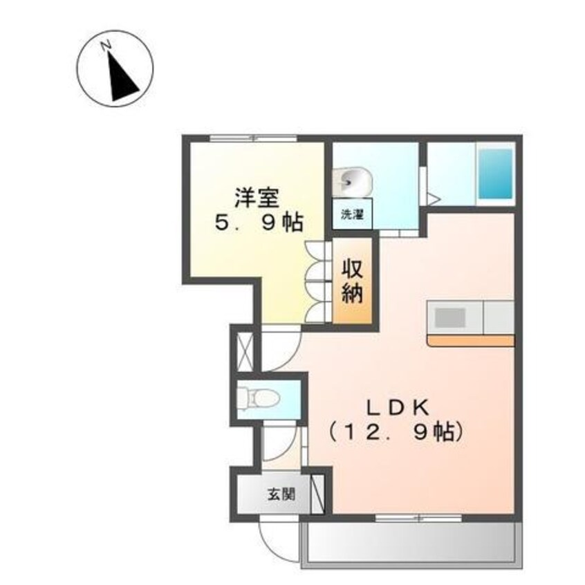 間取図 長崎本線/湯江駅 徒歩17分 1階 築13年