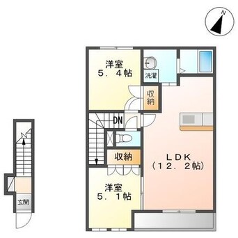 間取図 長崎本線/湯江駅 徒歩17分 2階 築13年