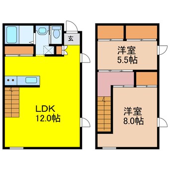 間取図 島原鉄道/本諫早駅 徒歩10分 2-3階 築17年