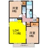 コンフォートたらみＣ 2LDKの間取り