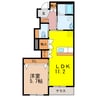 ルネス中里 1LDKの間取り