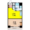 リバレインヒルズ城見 1LDKの間取り