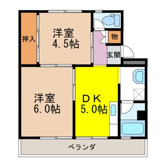 間取図 ビレッジハウス栗面1号棟