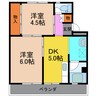ビレッジハウス栗面1号棟 2Kの間取り
