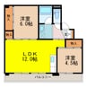 ビレッジハウス津水2号棟 2LDKの間取り