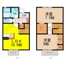 メゾン・ラ・パトリアＣ 2LDKの間取り