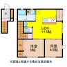 サニーヒルFUKUDA 2LDKの間取り