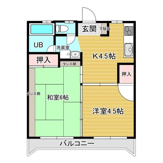 間取り図 長崎本線/西諫早駅 徒歩10分 5階 築37年